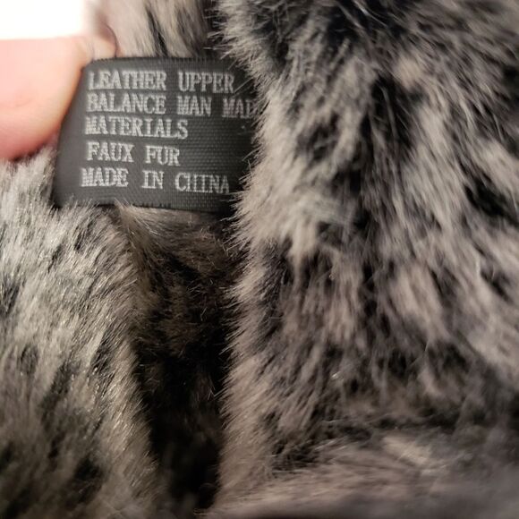 Leather Lace Up Boots with Faux Fur - Picture 14 of 16